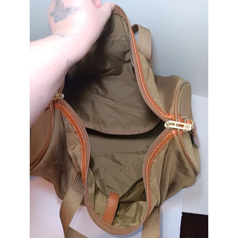 Hartmann Vintage Leather and Nylon Weekender Duffel Bag - Classic Travel Luggage